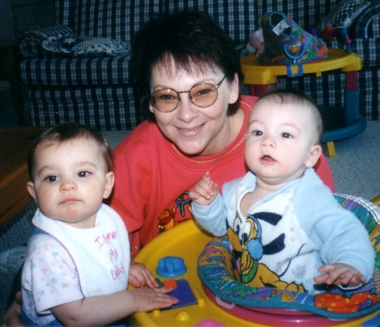 Lynda with two of her grandchildren
